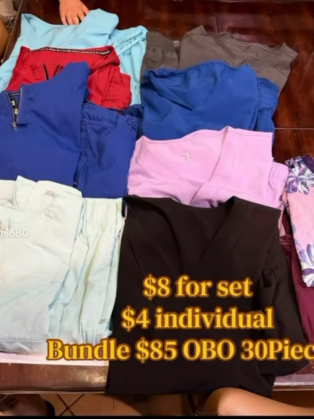 Mixed Women Scrubs & - Black, Blue, Light Blue, Lavender, Red XL to L